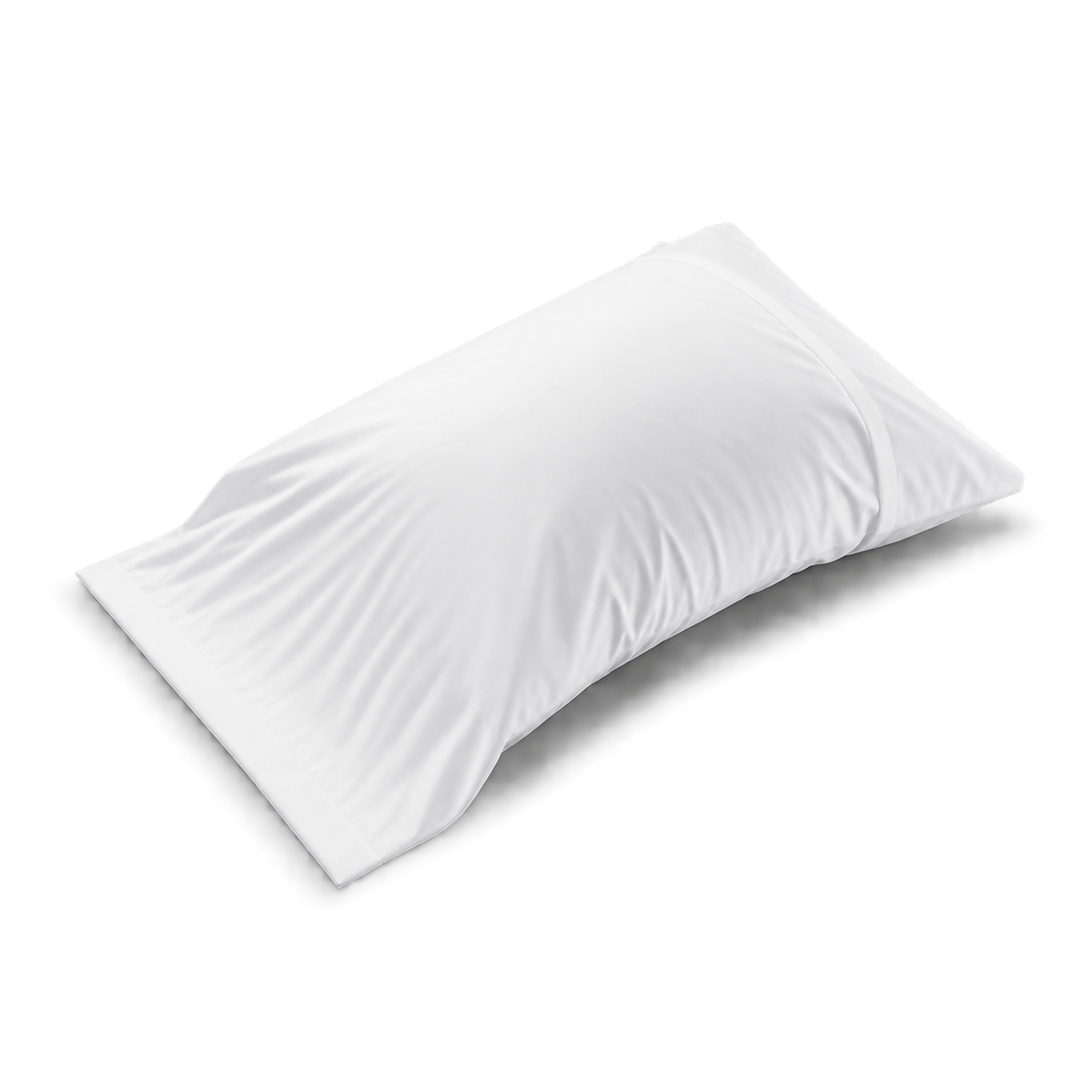 White cotton sateen pillowcase, 50 x 70 cm