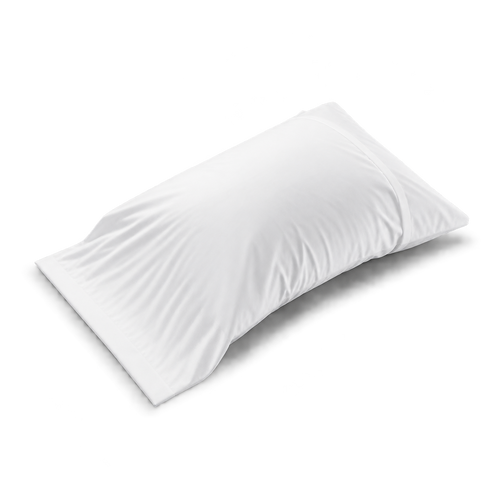 White cotton sateen pillowcase, 50 x 70 cm