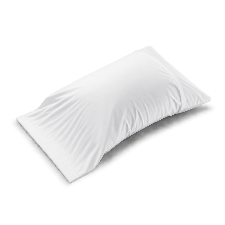 White cotton sateen pillowcase, 50 x 70 cm